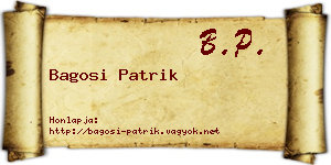 Bagosi Patrik névjegykártya